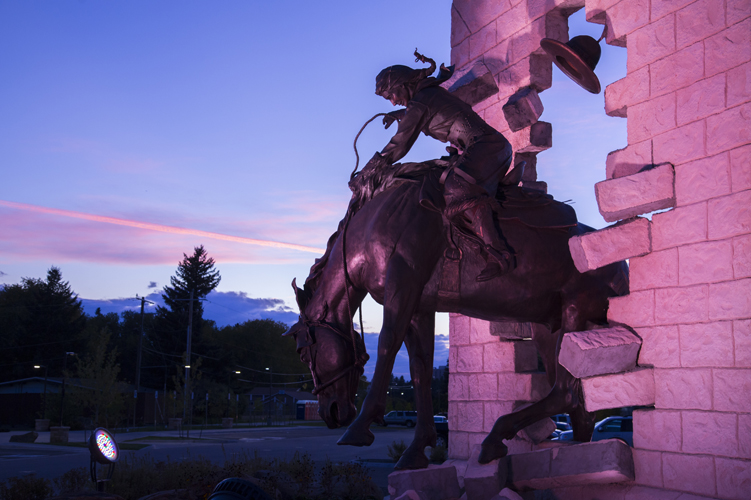 Breakin' Through monument at the University of Wyoming