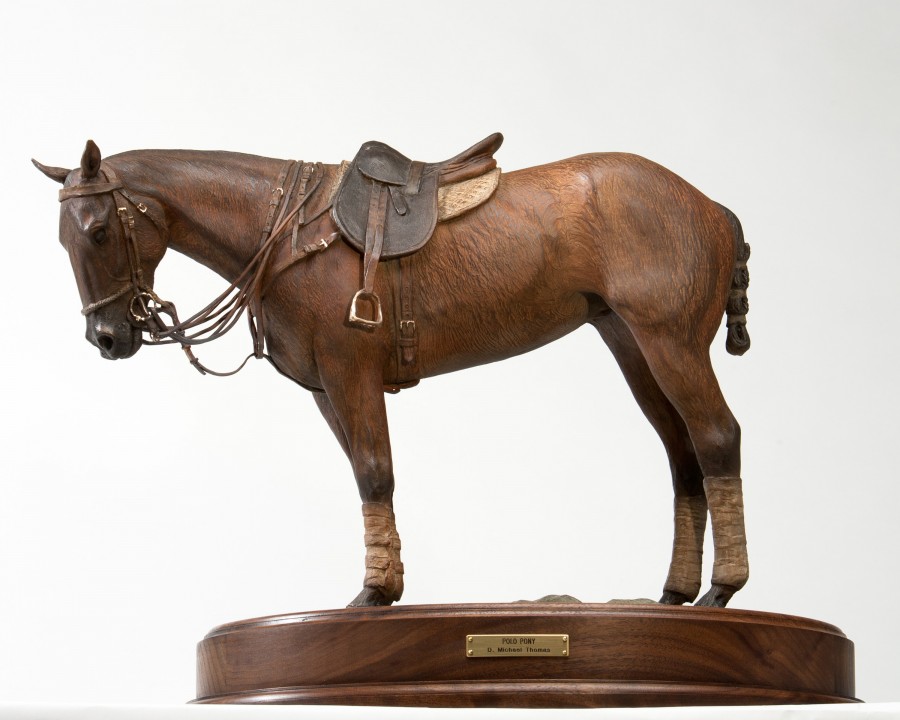 The Polo Pony bronze sculpture by D. Michael Thomas