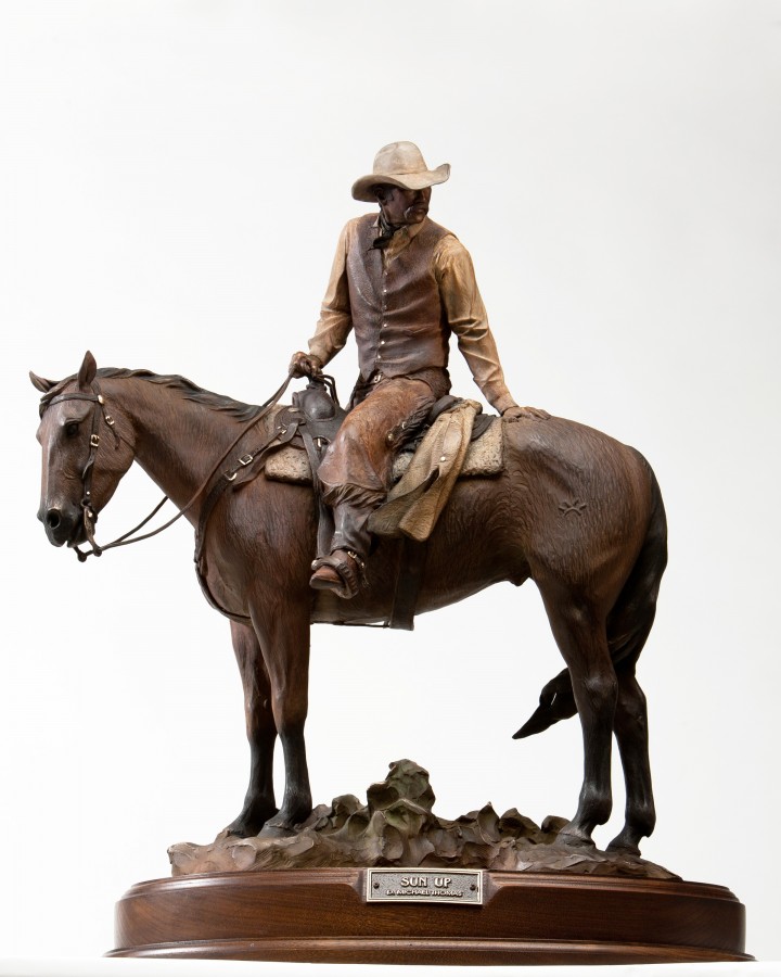 Sun Up bronze sculpture by D. Michael Thomas