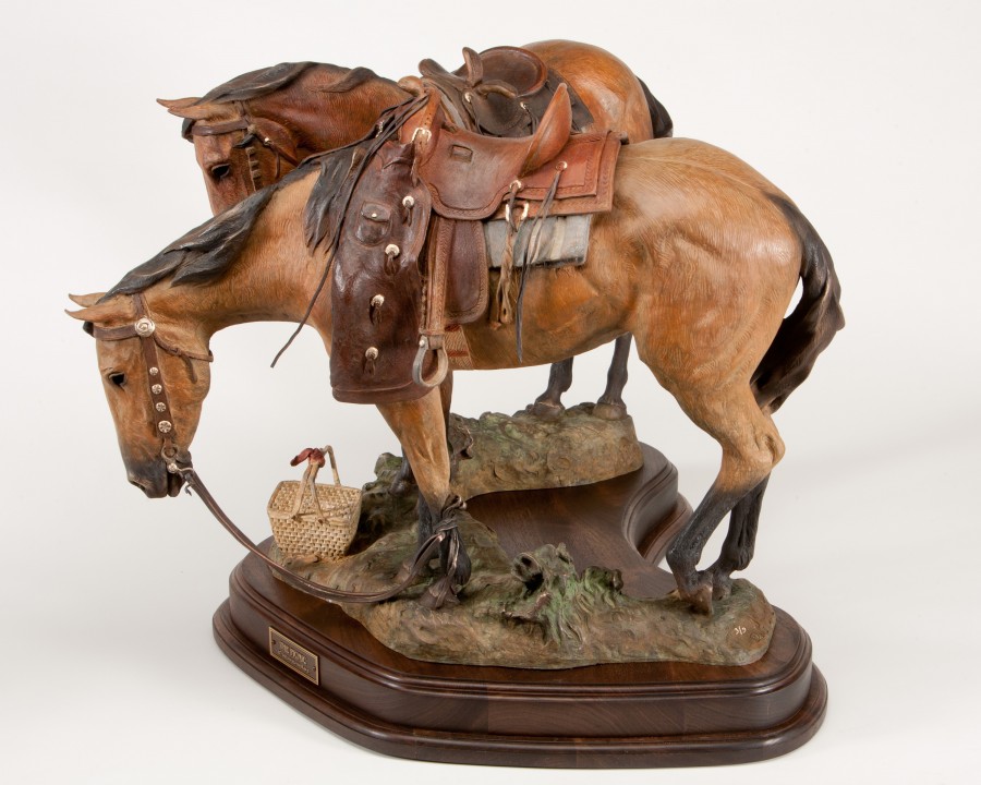 The Picnic bronze sculpture by D. Michael Thomas