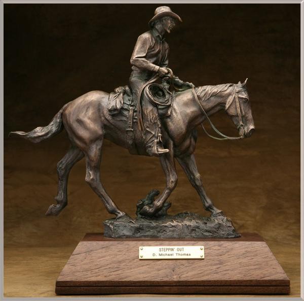 Steppin'Out bronze sculpture by D. Michael Thomas