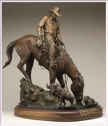 The Pause That Refreshes bronze sculpture by D. Michael Thomas
