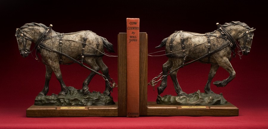 Turnin' The Pages bronze sculpture by D. Michael Thomas