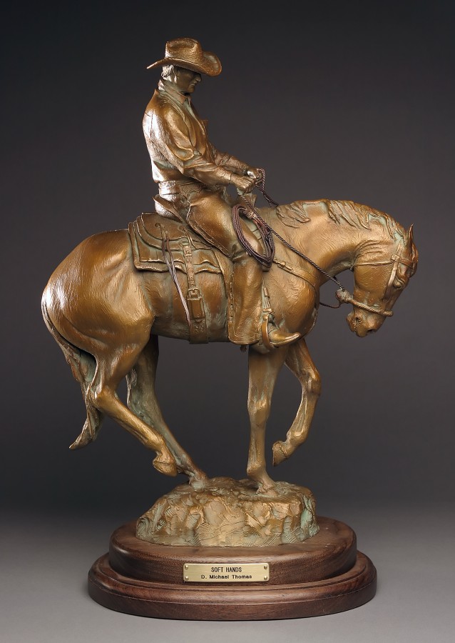Soft Hands bronze sculpture by D. Michael Thomas
