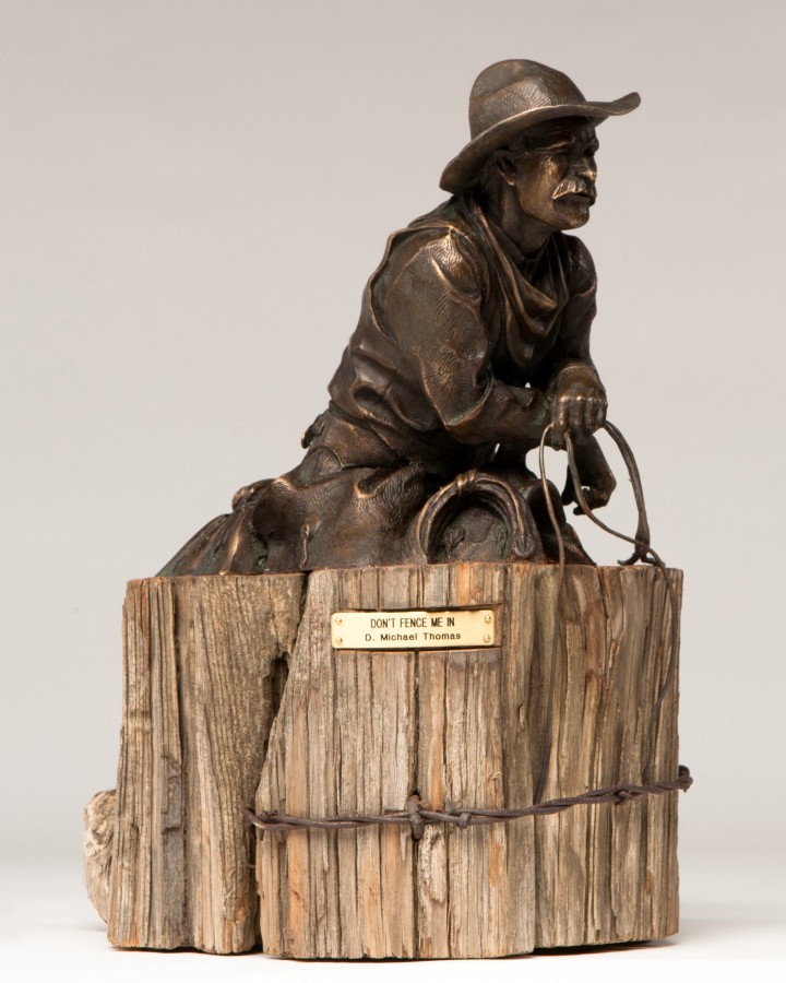 Don't Fence Me In bronze sculpture by D. Michael Thomas