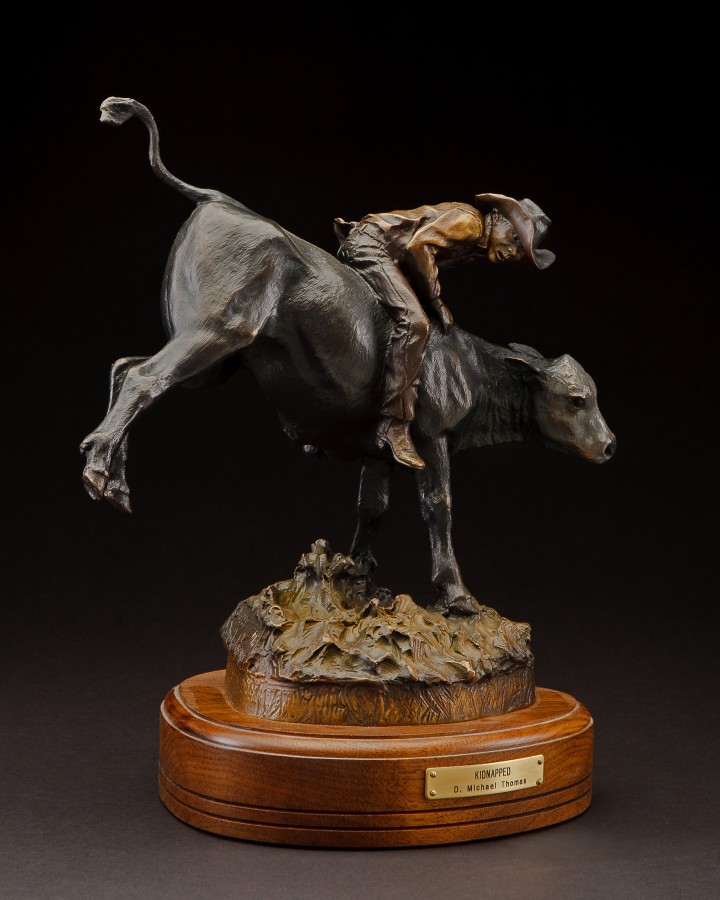 Kidnapped bronze sculpture by D. Michael Thomas