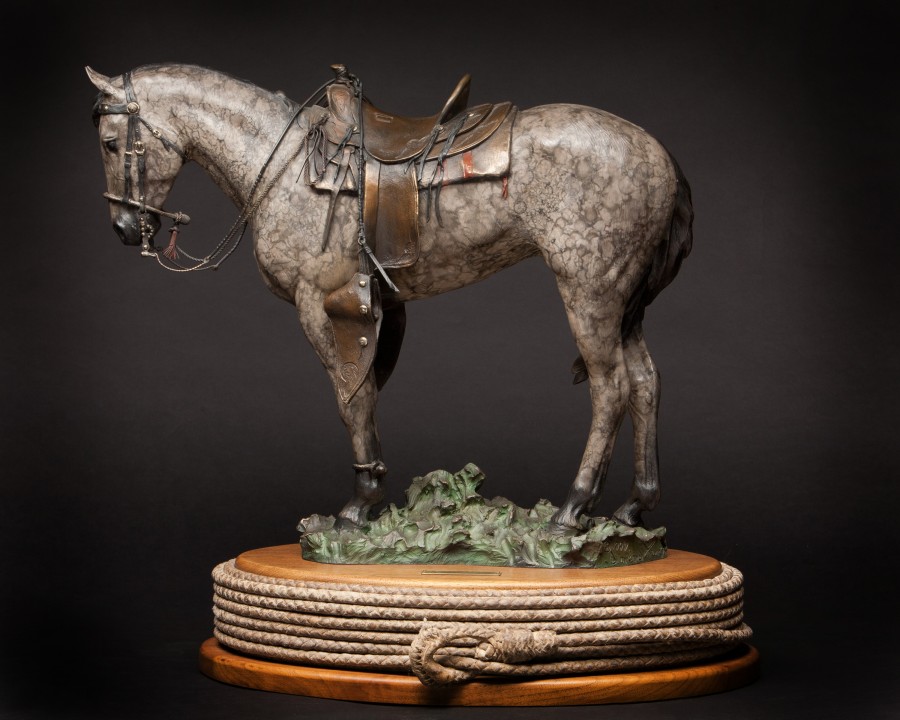 Silent Partner bronze sculpture by D. Michael Thomas