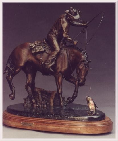 End of the Line bronze sculpture by D. Michael Thomas
