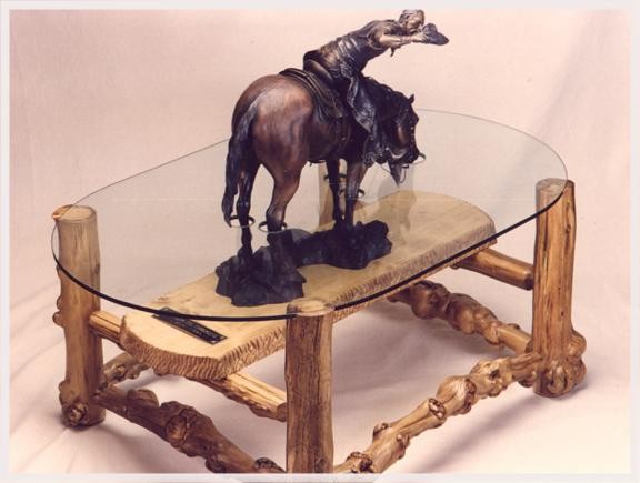 Up Near The Timberline (Coffee Table) bronze sculpture by D. Michael Thomas