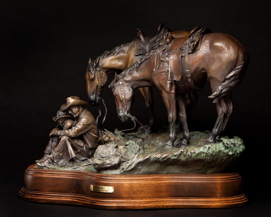 Cryin' Cold bronze sculpture by D. Michael Thomas