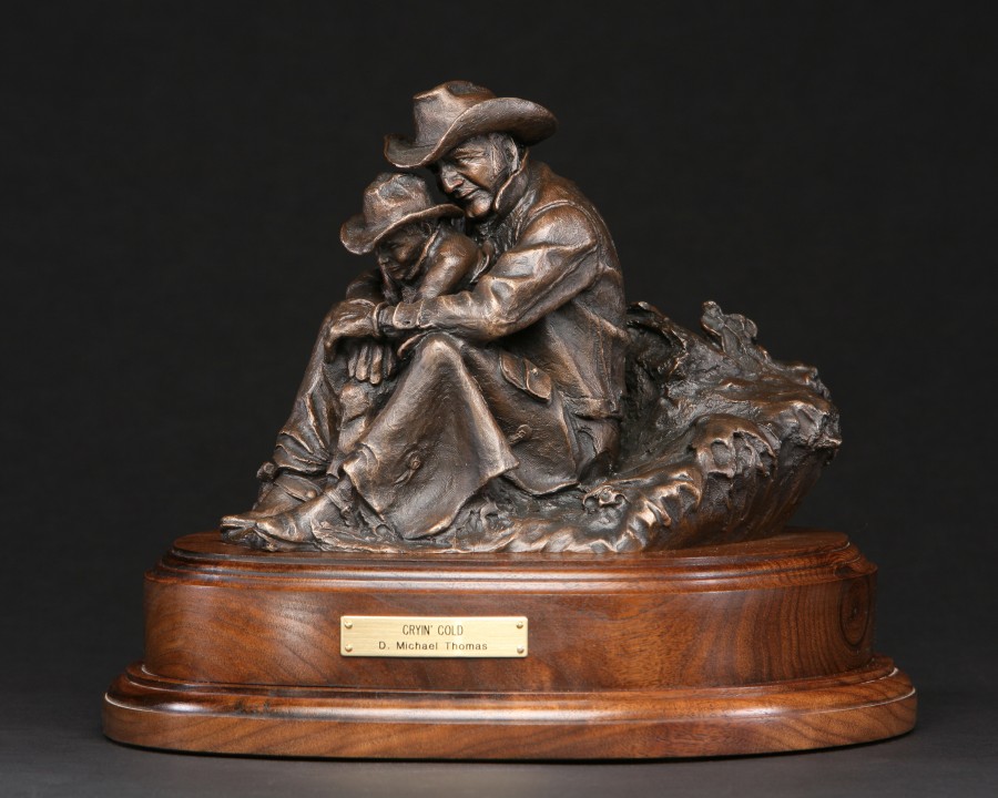 Cryin' Cold II bronze sculpture by D. Michael Thomas