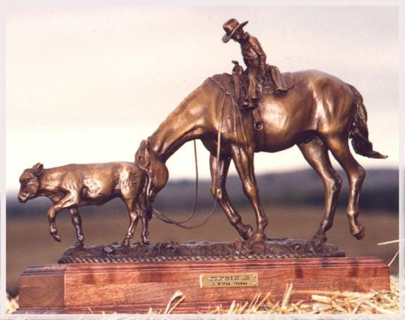 Long Day on Short Legs bronze sculpture by D. Michael Thomas