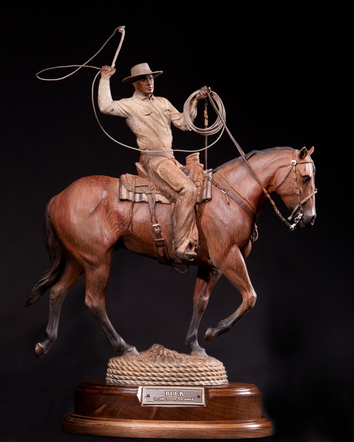 Buck bronze sculpture by D. Michael Thomas