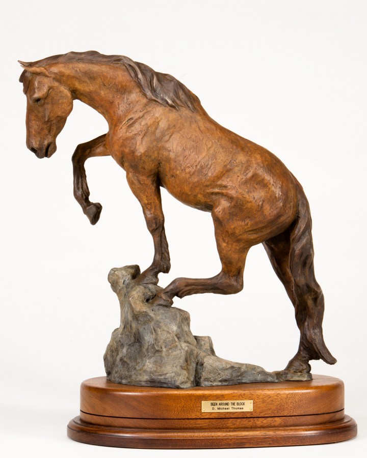 Been Around the Block bronze sculpture by D. Michael Thomas