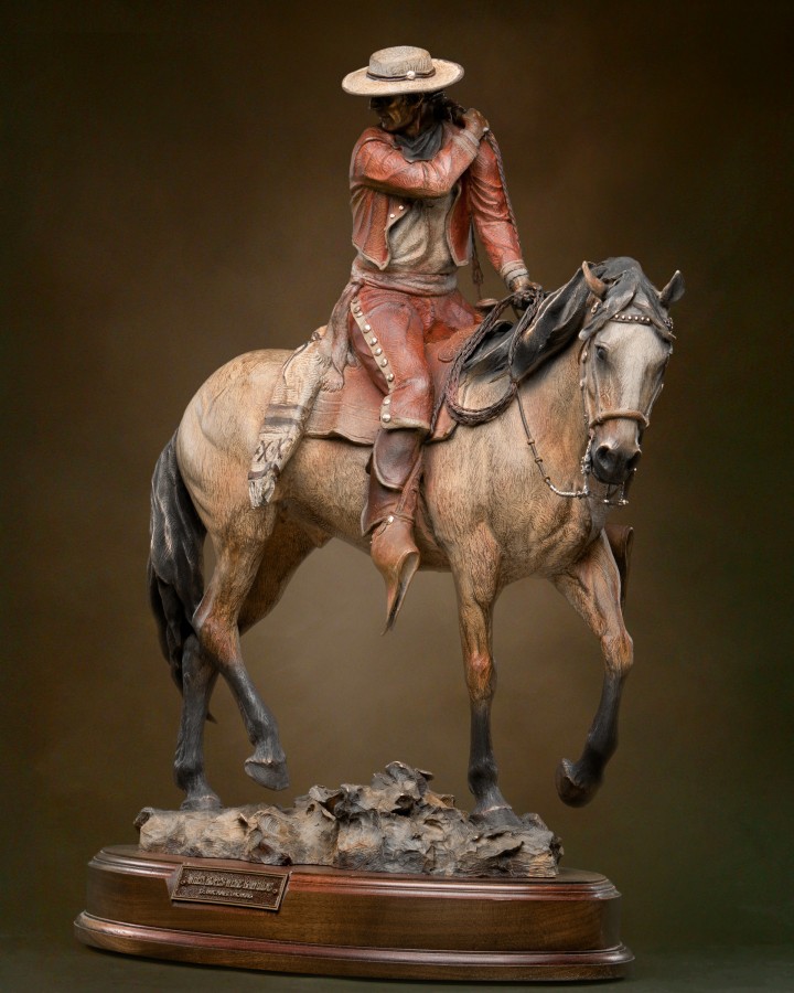 When Ropes Were Rawhide bronze sculpture by D. Michael Thomas