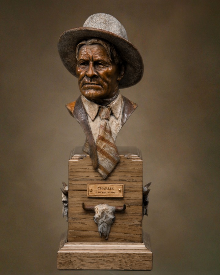 Charlie bronze sculpture by D. Michael Thomas