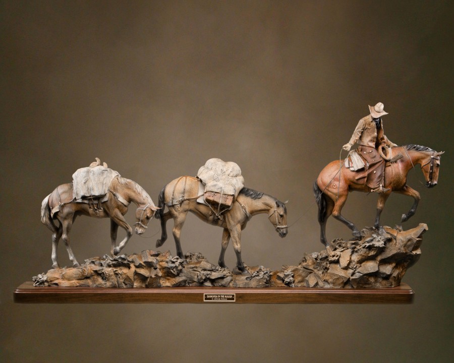 Diamonds In The Rough bronze sculpture by D. Michael Thomas