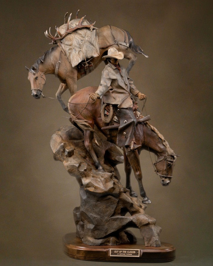 Out of the Clouds bronze sculpture by D. Michael Thomas