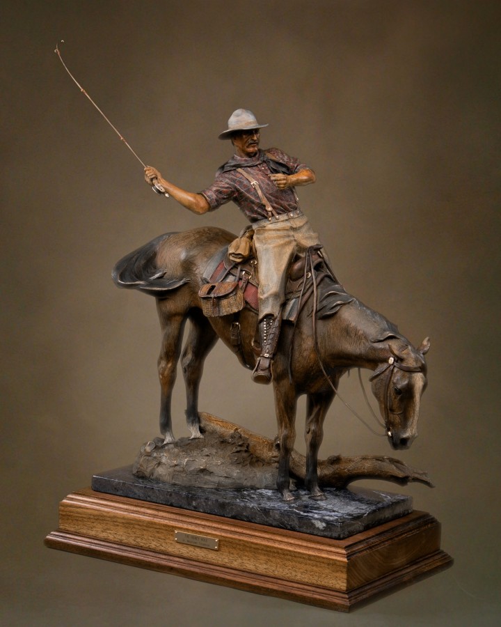 The Honey Hole bronze sculpture by D. Michael Thomas