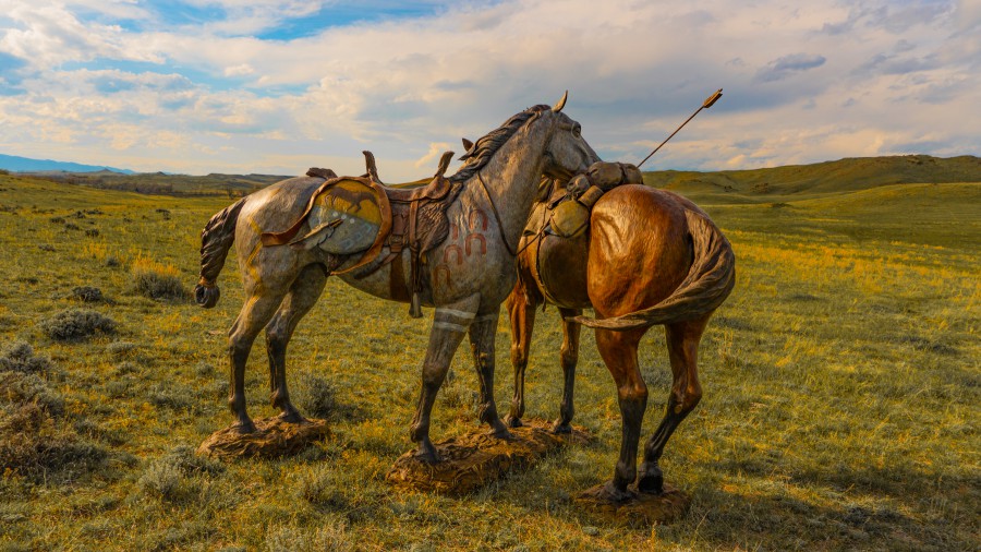 After the Dust Settles monumental bronze by D. Michael Thomas