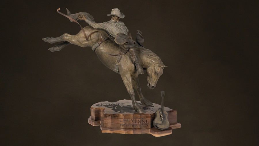 Just LeDoux It (20") bronze sculpture by D. Michael Thomas