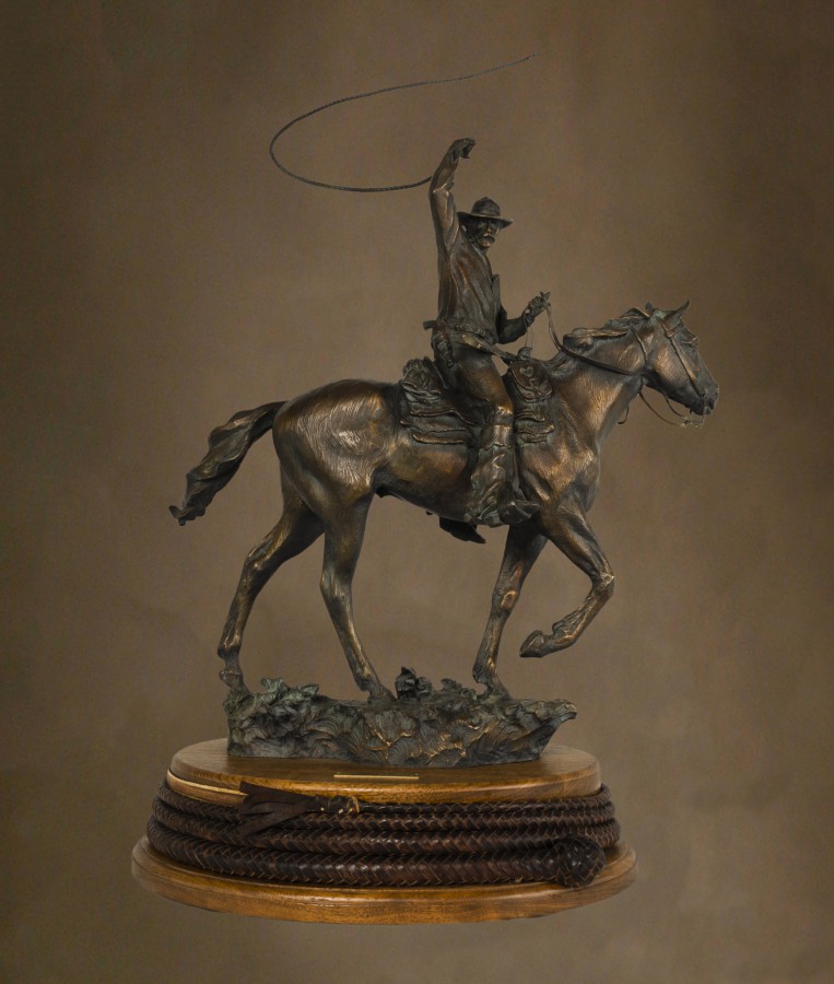 Crack Of Dawn bronze sculpture by D. Michael Thomas